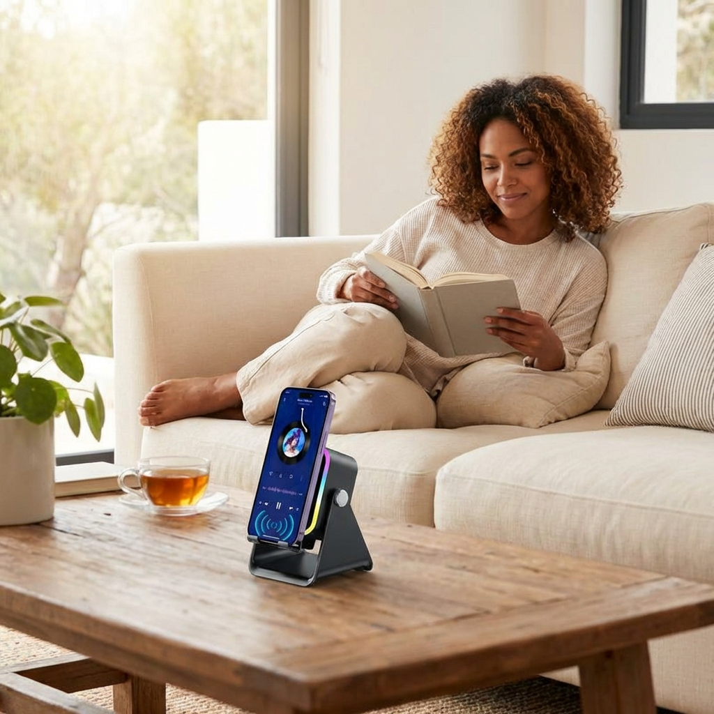 5-in-1 Wireless Induction Speaker With Built-In Power Bank - Image 5