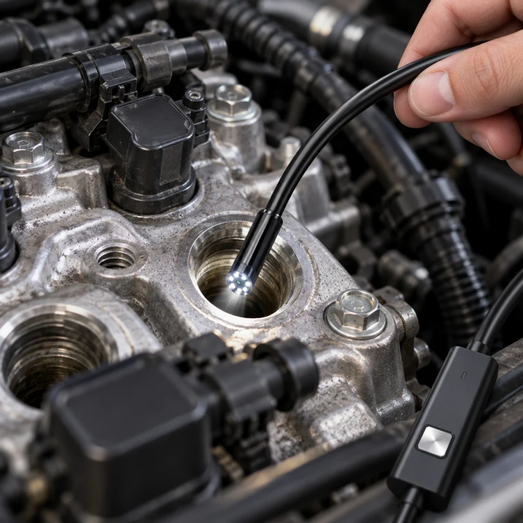 borescope_inspecting_engine_cylinder_head